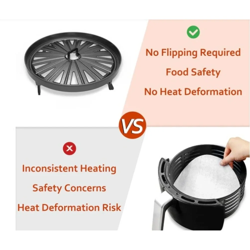 Air Fryer‎ Grill Pan Insert Set 2-Pack Nonstick Crisper Plates Replacement